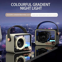 White Transparent Wireless Bluetooth Speaker with RGB Lights TF Card FM AUX Support 5W HiFi HD Sound 8H Playtime