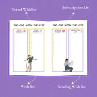 Friends Undated Planner | A5 size | 100 GSM Paper | 300+ Pages | Monthly & Yearly Trackers | Daily Schedules | Self-Discovery Activities | Budget Tracker - D1