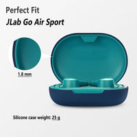 Blue Silicone Case Cover Compatible with JLAB GO Air Sport