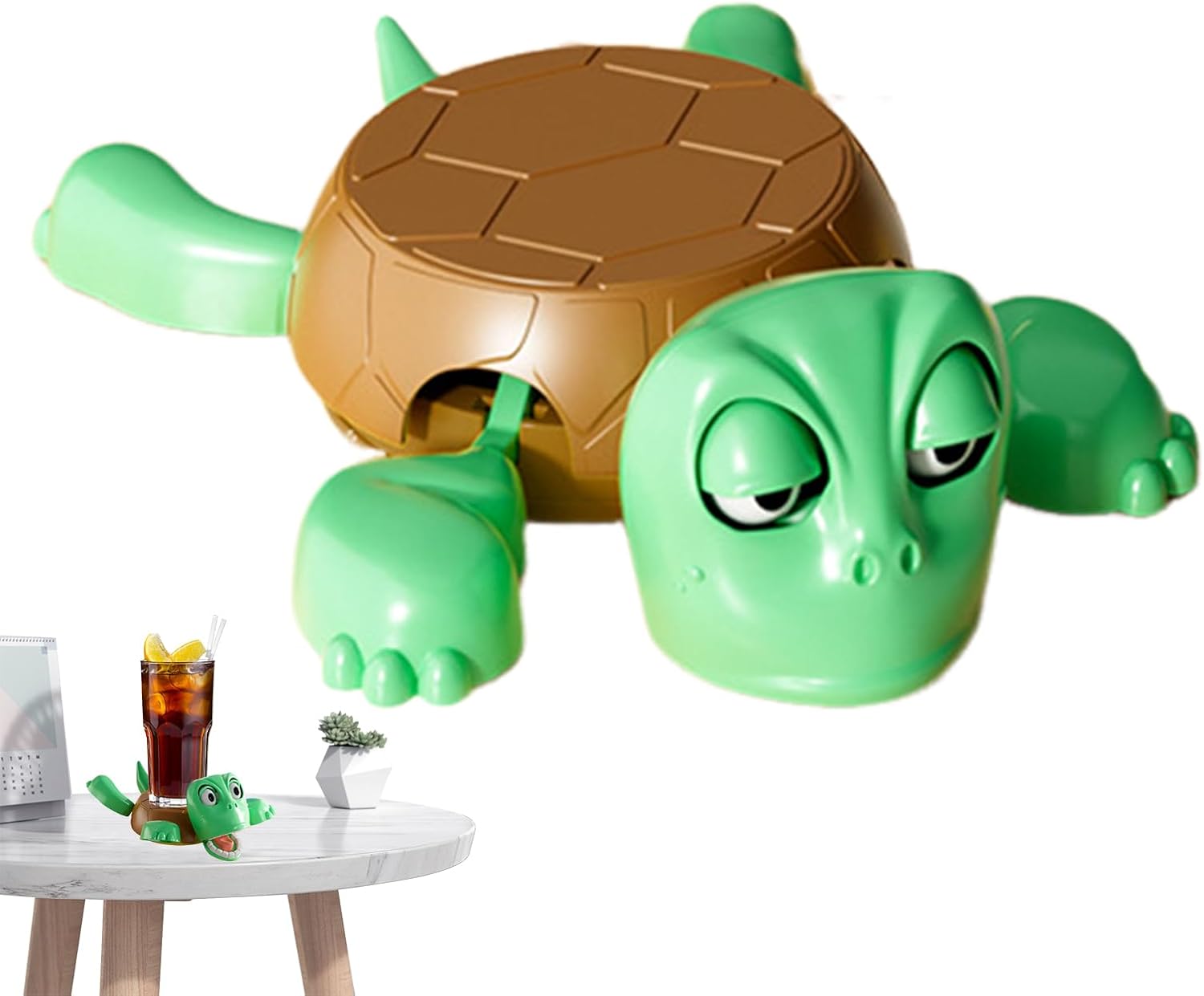 Turtle Coasters Tea Coffee Mug Drinks Holder Fun Cup Pad (Dark Green)