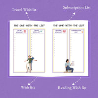 Friends Undated Planner | A5 size | 100 GSM Paper | 300+ Pages | Monthly & Yearly Trackers | Daily Schedules | Self-Discovery Activities | Budget Tracker - D2