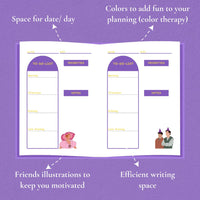 Friends Undated Planner | A5 size | 100 GSM Paper | 300+ Pages | Monthly & Yearly Trackers | Daily Schedules | Self-Discovery Activities | Budget Tracker - D1