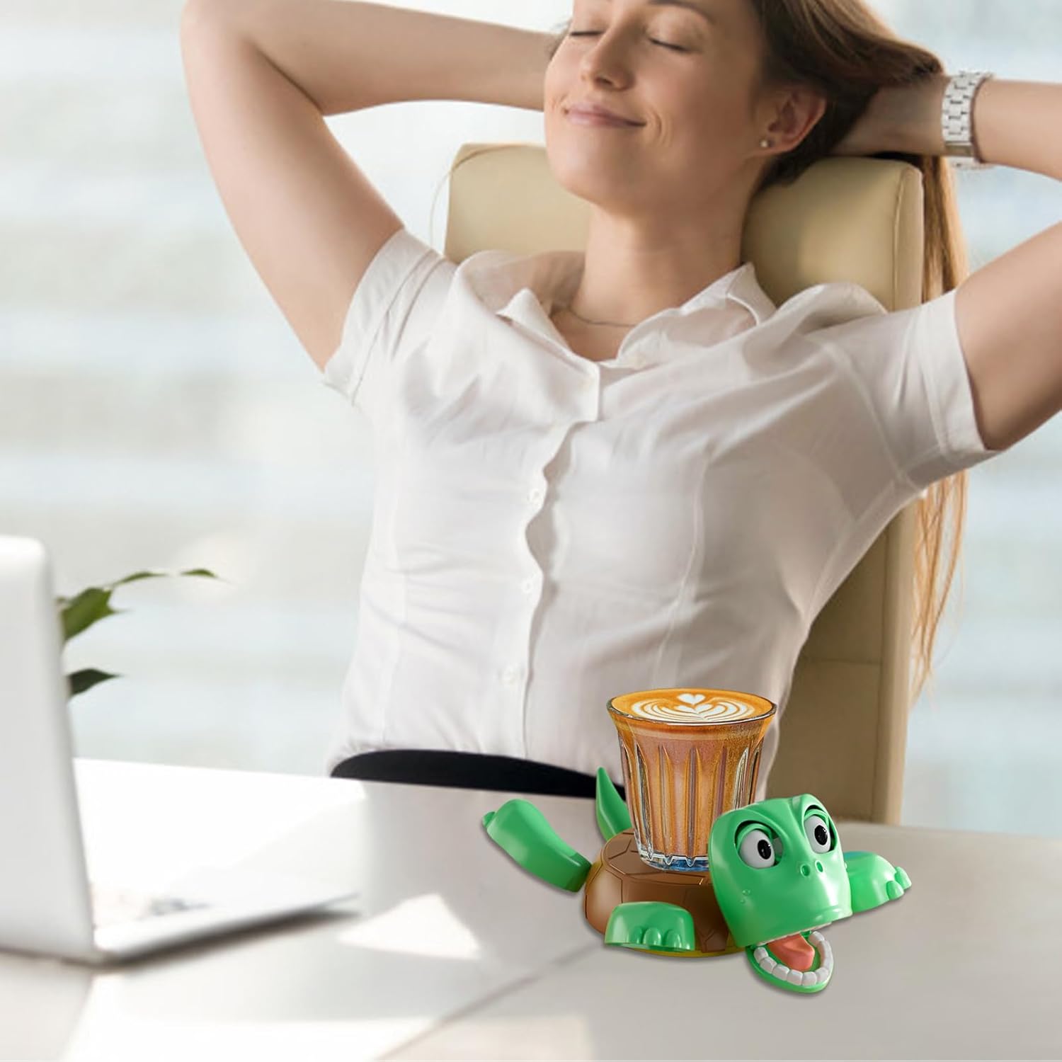 Turtle Coasters Tea Coffee Mug Drinks Holder Fun Cup Pad (Dark Green)