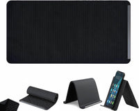 Black Flexible Memory Bend Phone Stand, Foldable Silicone Aluminum Holder, 360° Adjustable & Wrapable, Non-Slip Portable Desk & Travel Stand