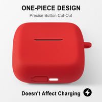 Silicone Case Compatible with Skullcandy Mod with Carabiner (Red)