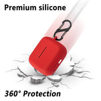 Silicone Case Compatible with Skullcandy Mod with Carabiner (Red)