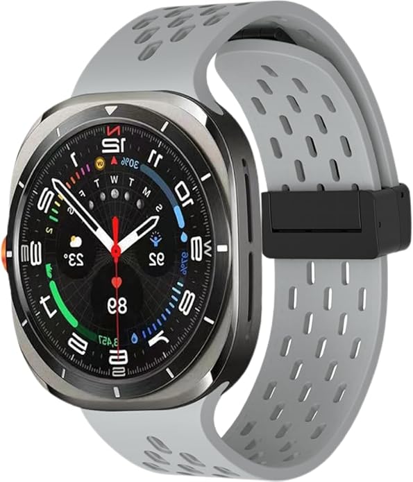 Grey Silicone Sport Breathable Bands for Galaxy Watch Ultra
