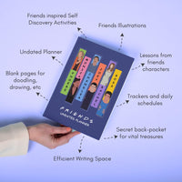 Friends Undated Planner | A5 size | 100 GSM Paper | 300+ Pages | Monthly & Yearly Trackers | Daily Schedules | Self-Discovery Activities | Budget Tracker - D3