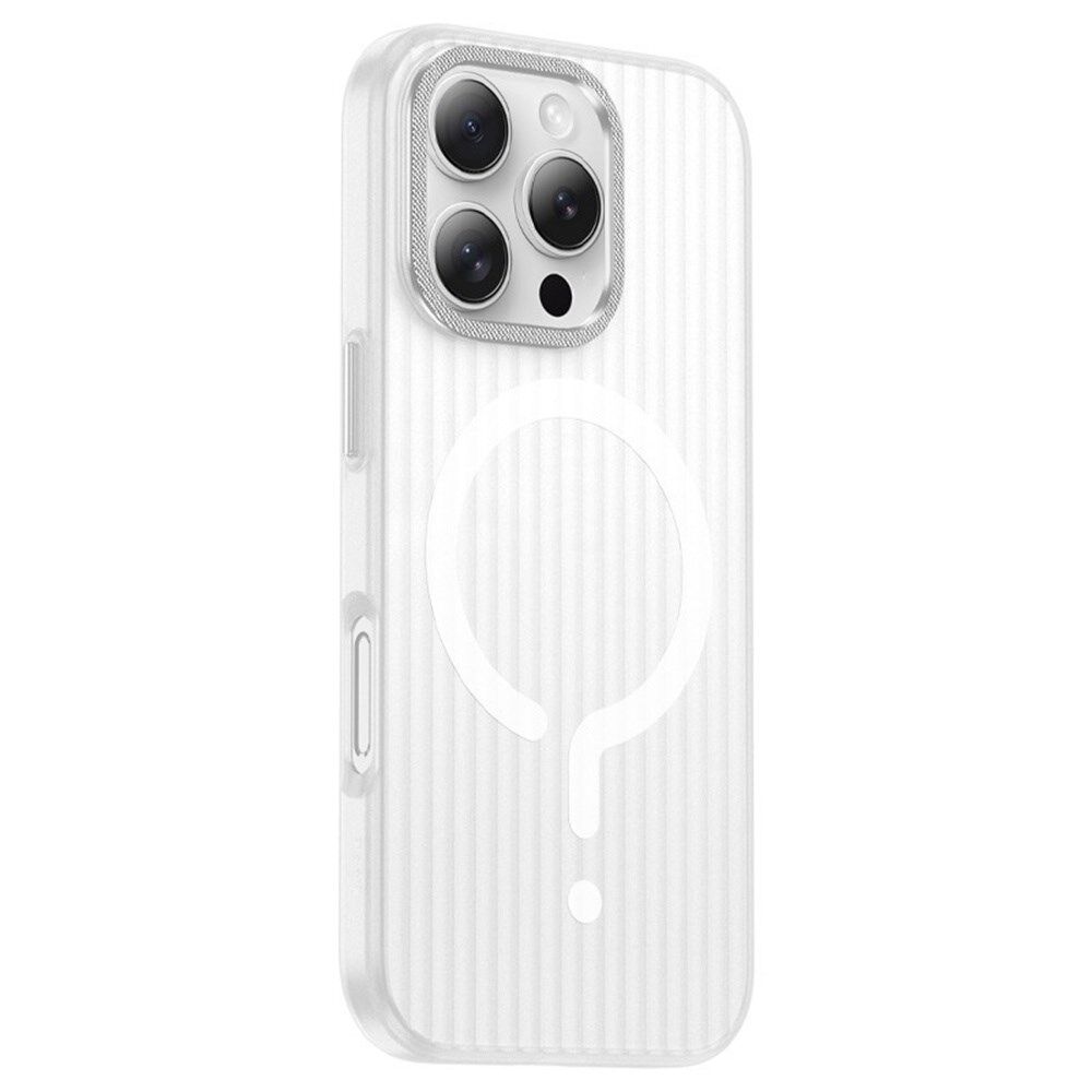 Slimfit TPU Back Cover for Apple iPhone 16 Pro (MagSafe Charging Support, Transparent White)