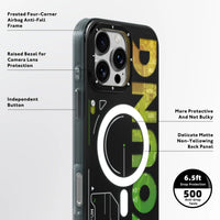 Green Futuristic and Digital case for Apple iPhone 16 Promax