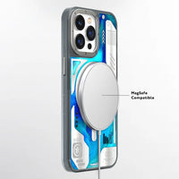 Blue Cyberpunk Luminous Quicksand iPhone 15 Promax Case