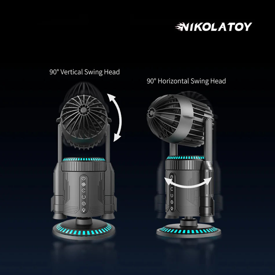 Creative Rocket Desktop Fan Ornaments Decorations Collection Science Discovery Toys - Black