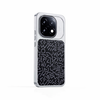Black geometric shapes Carbon fiber pattern Matte Hard PC case for iQOO 15
