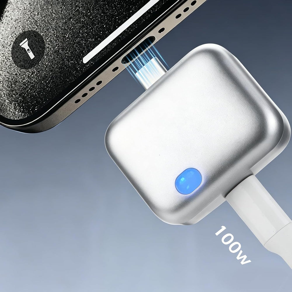 [Full Charge Disconnector] AI Auto Cut Power & Unplug on Full Charge, PD 100W Fast Charging, Applicable to Various Electronic Devices Such as for iPhone/Android/Earphones