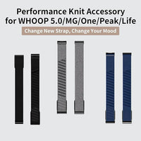 Whoop 5.0(One /Peak)- Stretchable Nylon Sports Band - Dark Grey (Strap only)