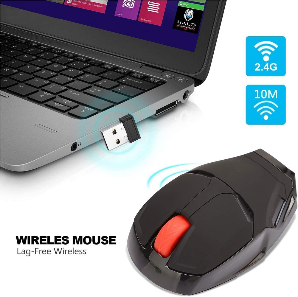 Wireless Iron Man Mouse 2.4G Optical Computer Mouse for Desktop Laptop PC Mac