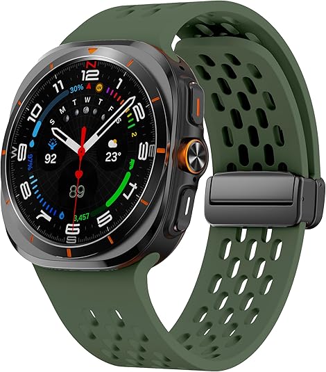 Green Silicone Sport Breathable Bands for Galaxy Watch Ultra