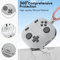 Classic Retro Handheld Game Console Design Case for Apple Air Pods 4 Case - Grey