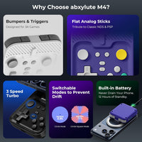 Black M4 Snap-On Mobile Gaming Controller for Android & iPhone