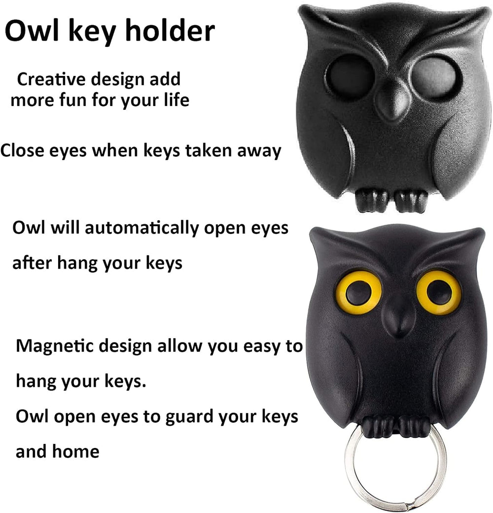 Brown Cute Magnetic Owl Key Holder