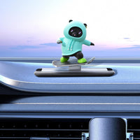 Sky Blue Panda Car Dashboard Toy –Auto Sliding Motion Decor, Cool Sliding Car Accessory, Fun Car Interior Decoration Accessories