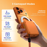 Orange M4 Snap-On Mobile Gaming Controller for Android & iPhone