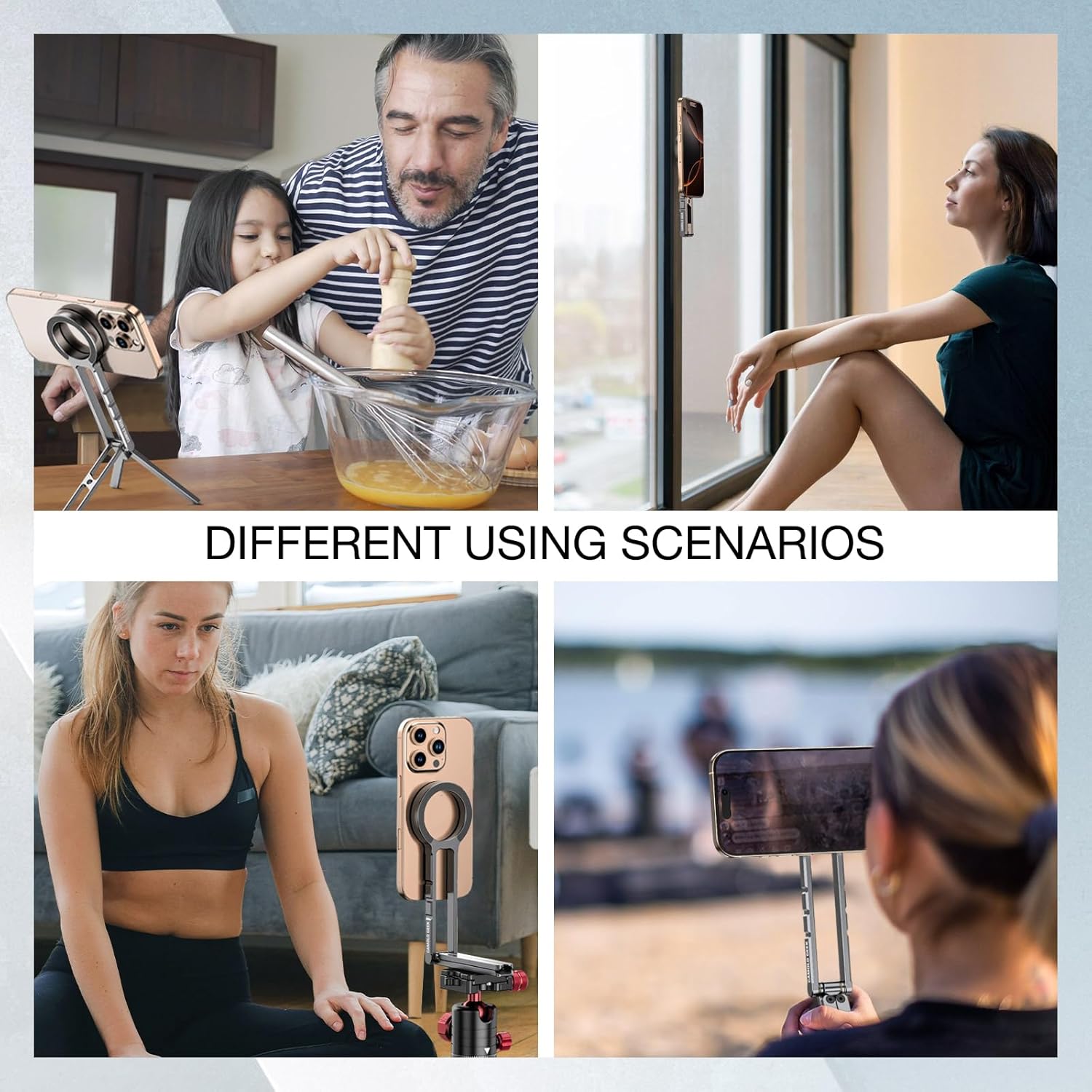 Carabiner-Mounted MagSafe Mobile Phone Tripod