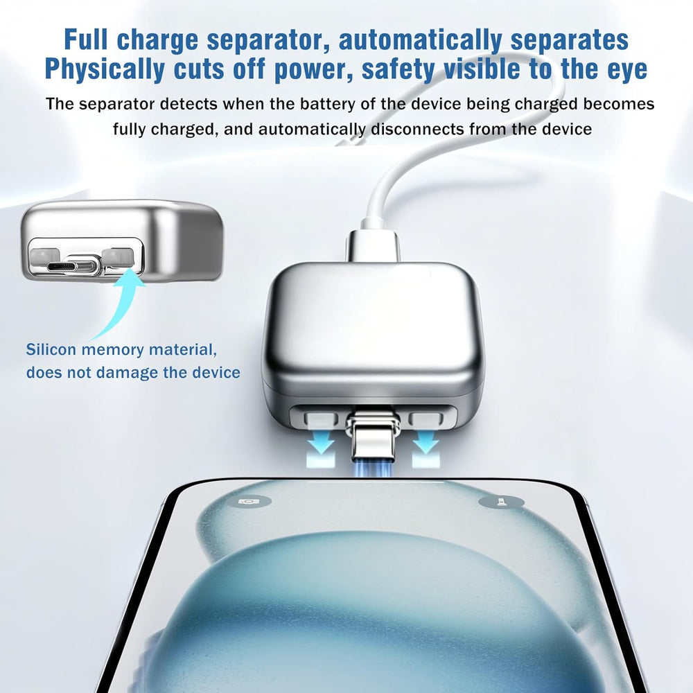 [Full Charge Disconnector] AI Auto Cut Power & Unplug on Full Charge, PD 100W Fast Charging, Applicable to Various Electronic Devices Such as for iPhone/Android/Earphones