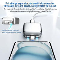 [Full Charge Disconnector] AI Auto Cut Power & Unplug on Full Charge, PD 100W Fast Charging, Applicable to Various Electronic Devices Such as for iPhone/Android/Earphones