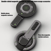 Black - 360° Magnetic Rotating Phone Holder – Double-Sided Magnetic Desktop Stand