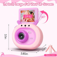 Kids Camera 180° Flip Screen HD 1080P Toddlers Digital Camera