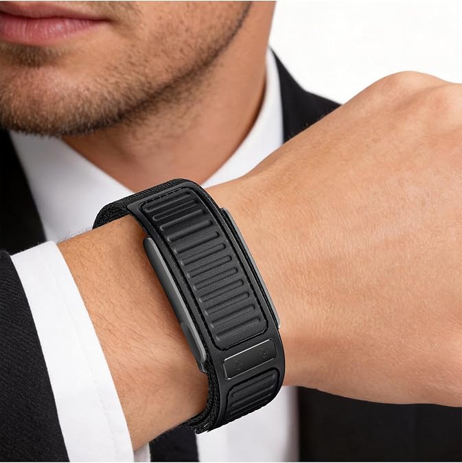 Black Navigator Band One, Peak and Life/MG, Outdoor Performance Accessory Weather Resistant with Velcro Replacement Straps for Whoop Bands 5.0