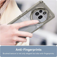 Hard PC + TPU Frame, Drop-Resistant, Protective Case Compatible with Nothing Phone 3a Pro (Transparent Grey)