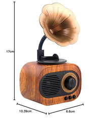 Retro Bluetooth Speaker | Vintage Gramophone Style with HD Sound