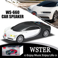 WS-660 Hypercar Bluetooth Speaker with LED Starry-Sky Display, Portable with HD Sound, LED Party Light, TWS Pairing, FM/USB/TF Playback, Built-in Mic