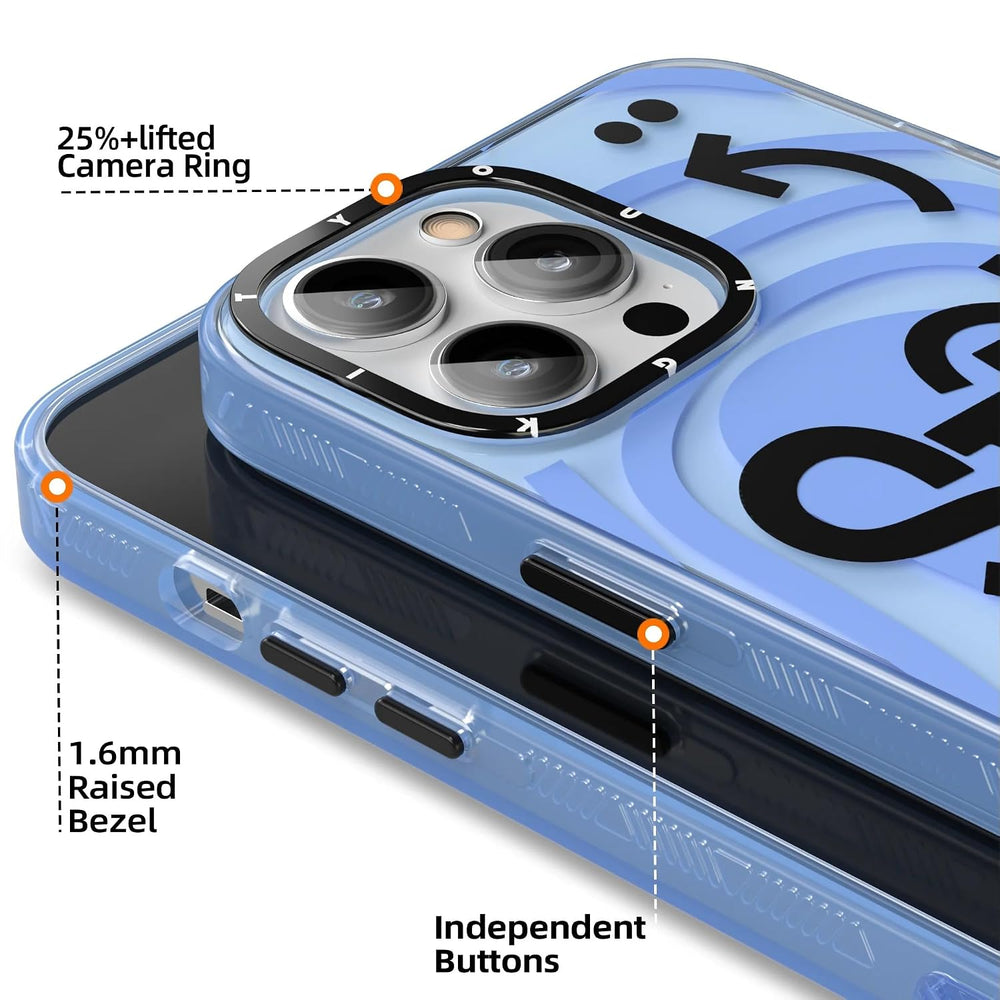 Youngkit Blue Happy Mood Magsafe case for iPhone 14 Pro