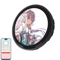 Smart Digital Badge Customizable Display with Photo/GIF/Video,Rechargeable Battery Easy Clip Design Redefine Dynamic Brooch Ultra-thin 10mm 1.85-inch HD Screen