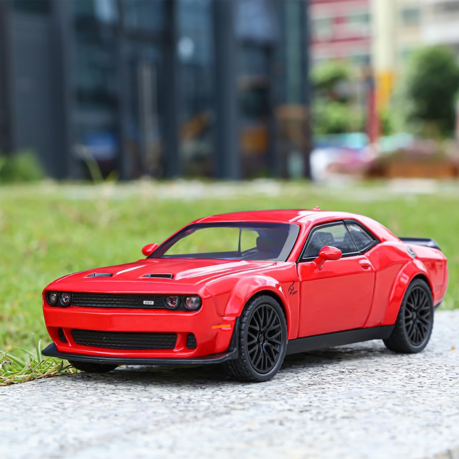 1:32 Scale Exclusive Alloy Metal Pull Back Die-cast Dodge Challenger-Red