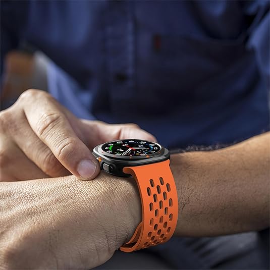 Orange Silicone Sport Breathable Bands for Galaxy Watch Ultra