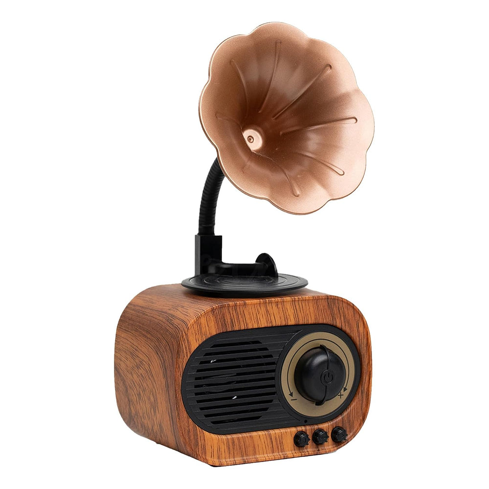 Retro Bluetooth Speaker | Vintage Gramophone Style with HD Sound