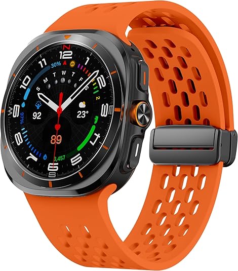 Orange Silicone Sport Breathable Bands for Galaxy Watch Ultra