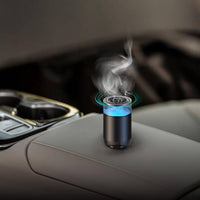 Car Perfume | Luxury Solid Fragrance Diffuser | Long-Lasting Air Freshener | Magnetic Clip | Elegant Metallic Design | Blue