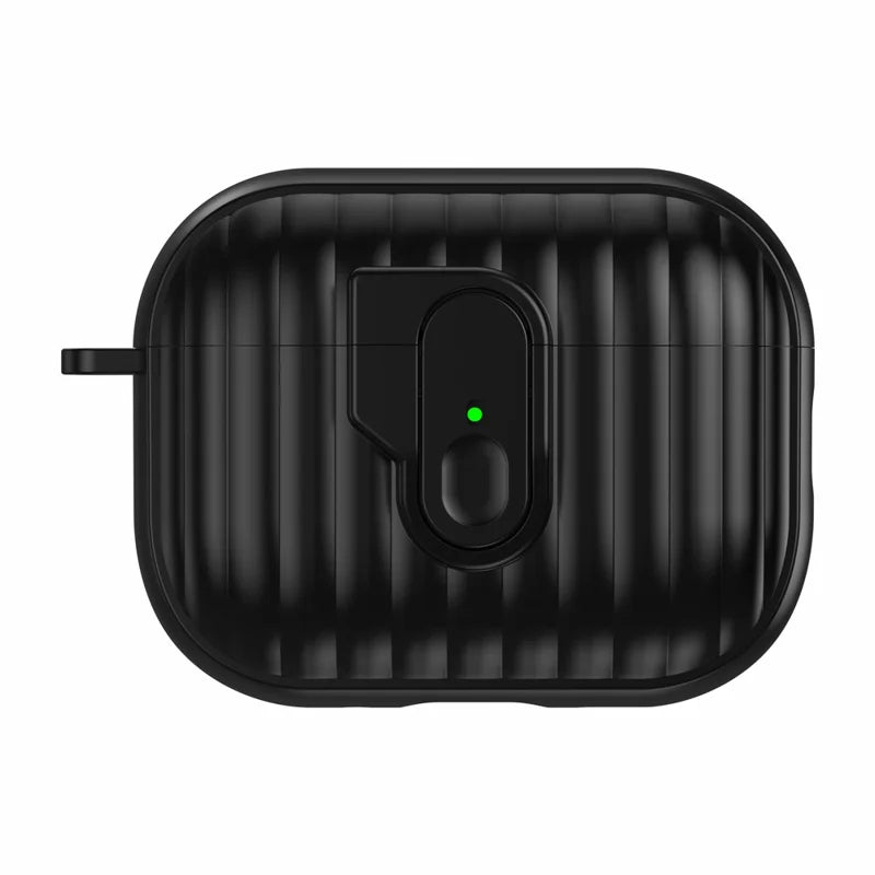 Black Shockproof Armor Lock Case for Galaxy Buds3/3 Pro