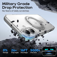 Blueo Crystal Magnetic case with 360 Rotatable stand - iPhone 16