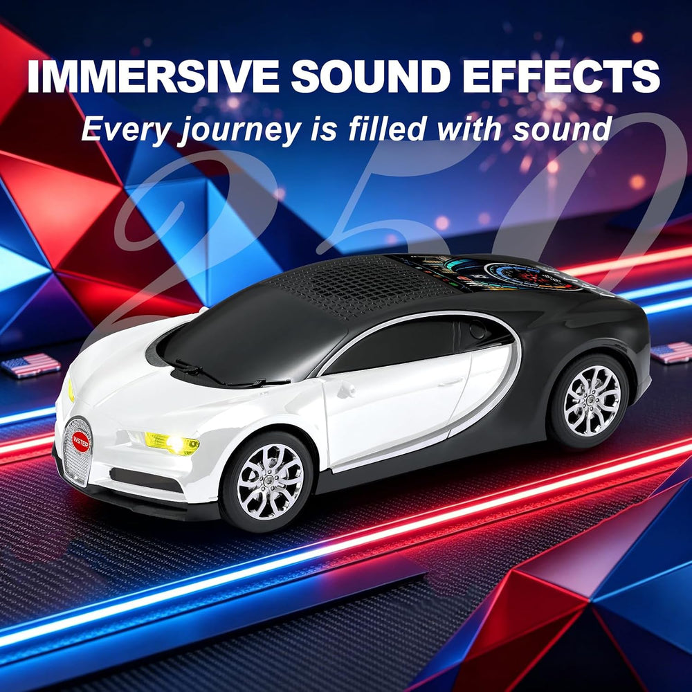 WS-660 Hypercar Bluetooth Speaker with LED Starry-Sky Display, Portable with HD Sound, LED Party Light, TWS Pairing, FM/USB/TF Playback, Built-in Mic