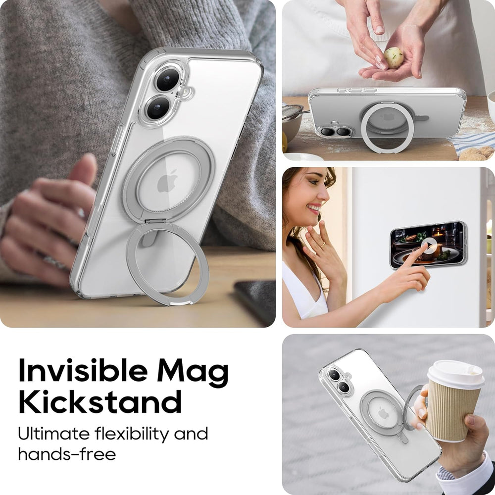 Blueo Crystal Magnetic case with 360 Rotatable stand - iPhone 16