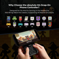 Black M4 Snap-On Mobile Gaming Controller for Android & iPhone