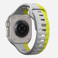 42/44/45/49 MM Dual color Neon Grey Sports Silicone Bands for Apple Watches