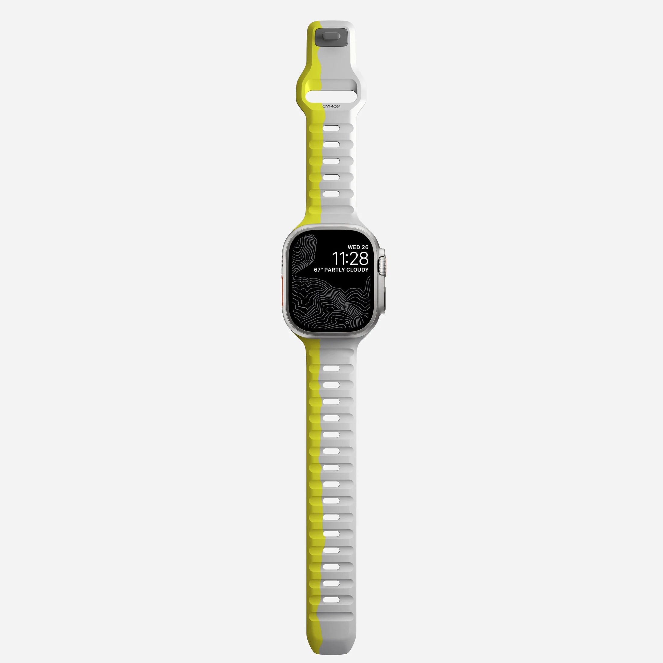 42/44/45/49 MM Dual color Neon Grey Sports Silicone Bands for Apple Watches