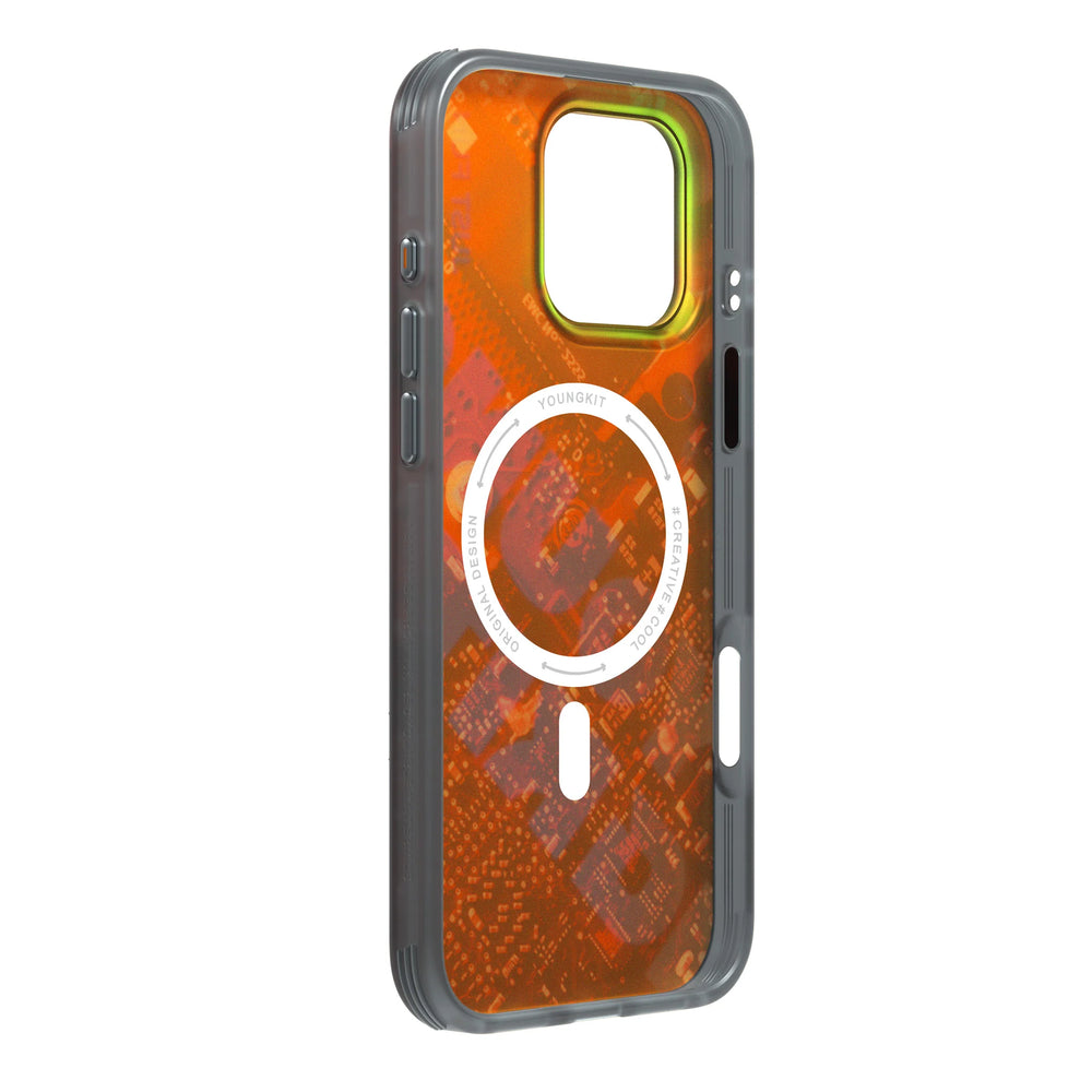 Green Futuristic and Digital case for Apple iPhone 16 Promax